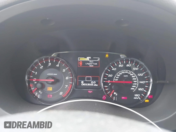 2018 Subaru WRX с VIN JF1VA1A69J9811665, выставлен на аукционе IAAI как лот 42225706 с пробегом 65 359 миль миль и . История ставок и продаж доступна на DreamBid. Изображение 7.