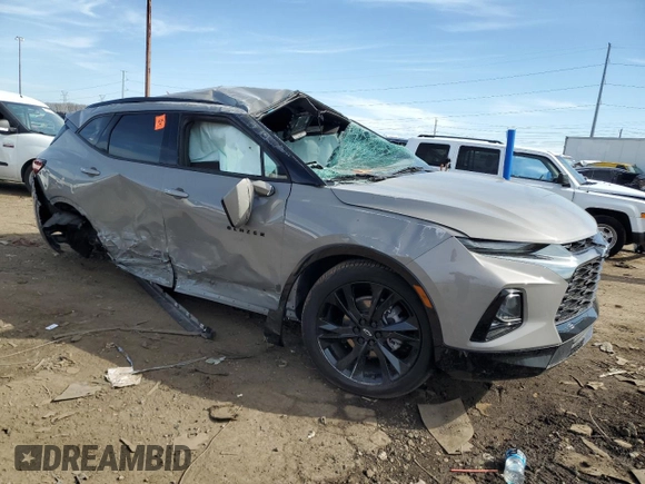 2021 Chevrolet Blazer RS with VIN 3GNKBERS3MS570651, listed as a Copart auction lot 49137475 with Not provided miles and Non repairable. Bid and sale history available at DreamBid. Image 4.