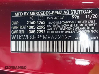 2021 Mercedes-Benz C 300 z VIN W1KWF8EB5MR622425, wystawiony jako IAAI lot #41664023 z przebiegiem 21 961 mil mil oraz . Historia ofert i sprzedaży dostępna na DreamBid. Obrazek 9.