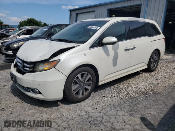2014 Honda Odyssey Touring with VIN 5FNRL5H94EB080815, listed as a Copart auction lot 65244325 with 153,314 mi miles and Salvage title. Bid and sale history available at DreamBid. Image 1.