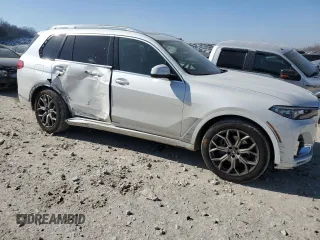 2022 BMW X7 xDrive40i with VIN 5UXCW2C05N9K20349, listed as a Copart auction lot 48778145 with 53,626 mi miles and Salvage Title. Bid and sale history available at carsss.com. Image 4.
