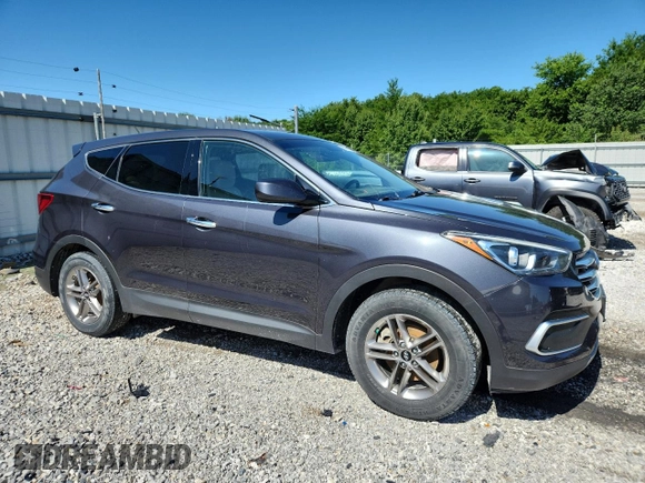 2018 Hyundai Santa Fe 2.4L with VIN 5XYZTDLB5JG555606, listed as a Copart auction lot 64206545 with 104,596 mi miles and Clean title. Bid and sale history available at DreamBid. Image 4.
