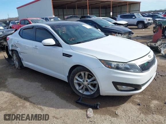 2012 Kia Optima EX with VIN 5XXGN4A70CG065145, listed as a IAAI auction lot 41674539 with 107,620 mi miles. Bid and sale history available at carsss.com. Image 1.