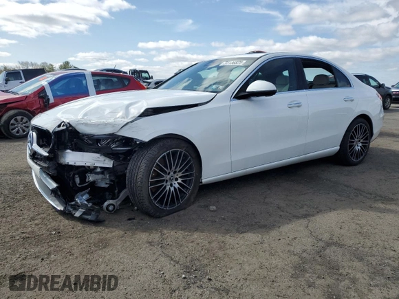 2023 Mercedes-Benz C 300 with VIN W1KAF4HB3PR125456, listed as a Copart auction lot 51136825 with 28,186 mi miles and Salvage Title. Bid and sale history available at DreamBid. Image 1.
