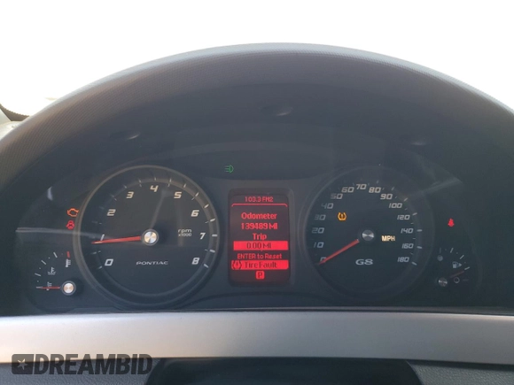 2009 Pontiac G8 GT with VIN 6G2EC57Y19L206081, listed as a Copart auction lot 47070345 with 139,489 mi miles and Salvage Title. Bid and sale history available at carsss.com. Image 9.