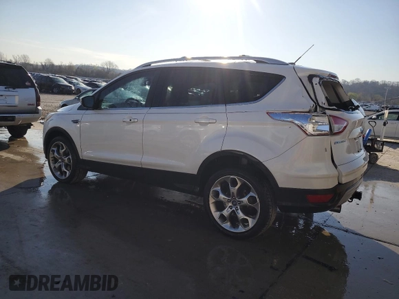 2013 Ford Escape Titanium with VIN 1FMCU0J97DUB50714, listed as a Copart auction lot 50343635 with 154,192 mi miles and Salvage Title. Bid and sale history available at carsss.com. Image 2.