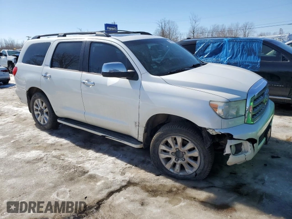 2012 Toyota Sequoia Platinum with VIN 5TDDY5G17CS055231, listed as a Copart auction lot 47800455 with 209,925 mi miles and Salvage Title. Bid and sale history available at carsss.com. Image 4.