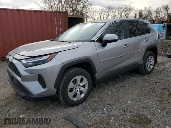 2023 Toyota RAV4 LE with VIN 2T3G1RFV2PC331995, listed as a Copart auction lot 49627305 with 22,591 mi miles and Salvage title. Bid and sale history available at DreamBid. Image 1.