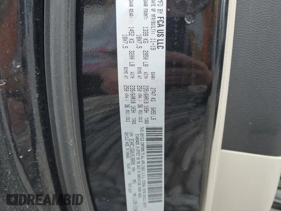2020 Chrysler Pacifica Limited z VIN 2C4RC1GG0LR130605, wystawiony jako Copart lot #53888655 z przebiegiem Nie podano mil oraz Nie do naprawy • Non repairable. Historia ofert i sprzedaży dostępna na DreamBid. Obrazek 13.
