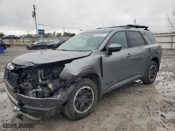 2023 Nissan Pathfinder Rock Creek with VIN 5N1DR3BD8PC274480, listed as a Copart auction lot 85856864 with 38059 miles and Salvage Title. Bid and sale history available at carsss.com. Image 1.