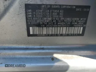 2021 Subaru Impreza with VIN 4S3GTAB63M3709250, listed as a Copart auction lot 54343805 with 88,084 mi miles and Salvage title. Bid and sale history available at DreamBid. Image 12.