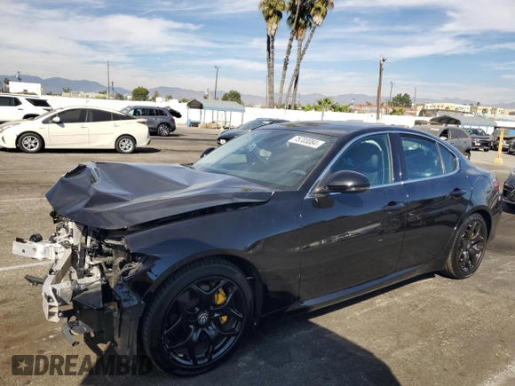 2019 Alfa Romeo Giulia Sport with VIN ZARFAMAN7K7621308, listed as a Copart auction lot 75703084 with 31,090 mi miles and Salvage Title. Bid and sale history available at carsss.com. Image 1.
