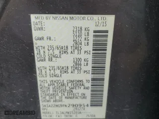2015 Nissan Murano S with VIN 5N1AZ2MG9FN290954, listed as a Copart auction lot 43409195 with 160,788 mi miles and Salvage Title. Bid and sale history available at carsss.com. Image 15.
