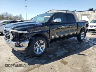 2019 Ram 1500 Big Horn with VIN 1C6SRFFT7KN644661, listed as a Copart auction lot 52814715 with 97,754 mi miles and Salvage title. Bid and sale history available at DreamBid. Image 1.