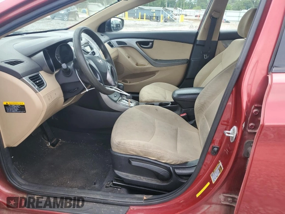 2013 Hyundai Elantra GLS with VIN 5NPDH4AE3DH201363, listed as a Copart auction lot 58577385 with 176,955 mi miles and Clean title. Bid and sale history available at DreamBid. Image 7.