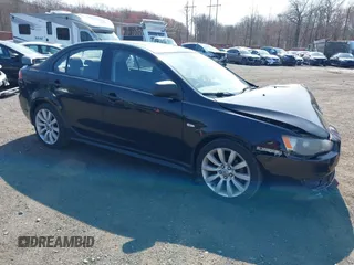 2008 Mitsubishi Lancer GTS with VIN JA3AU86U58U044273, listed as a IAAI auction lot 41946711 with 134,075 mi miles. Bid and sale history available at carsss.com. Image 1.