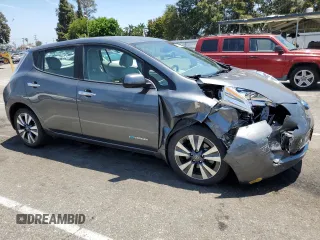 2017 Nissan LEAF SL with VIN 1N4BZ0CP7HC301971, listed as a Copart auction lot 57188623 with 35,614 mi miles. Bid and sale history available at carsss.com. Image 4.