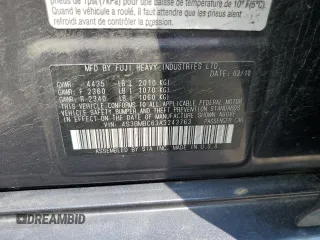 2010 Subaru Legacy Premium All-Weather Anniversary with VIN 4S3BMBC63A3243763, listed as a Copart auction lot 59732445 with 93,908 mi miles and Salvage title. Bid and sale history available at DreamBid. Image 12.
