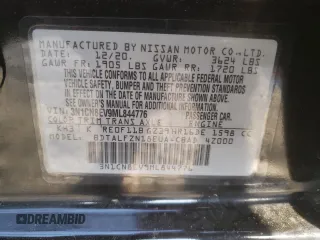 2021 Nissan Versa SV with VIN 3N1CN8EV9ML844776, listed as a Copart auction lot 50753985 with 119,635 mi miles and Salvage title. Bid and sale history available at DreamBid. Image 15.