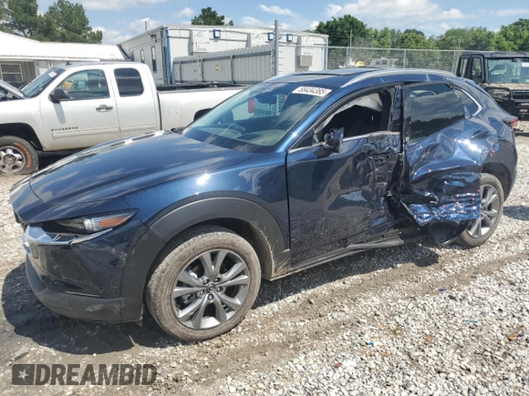 2025 Mazda CX-30 S Premium with VIN 3MVDMBDM3SM830422, listed as a Copart auction lot 58434385 with 2,004 mi miles and Salvage title. Bid and sale history available at DreamBid. Image 1.