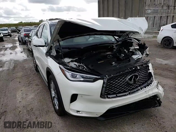 2022 Infiniti QX50 Essential with VIN 3PCAJ5CBXNF117489, listed as a Copart auction lot 68356262 with 4,379 mi miles and . Bid and sale history available at DreamBid. Image 12.