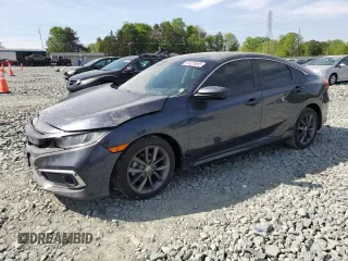 2019 Honda Civic Sedan EX with VIN 19XFC1F37KE015999, listed as a Copart auction lot 53229695 with 38,494 mi miles and Clean Title. Bid and sale history available at carsss.com. Image 1.