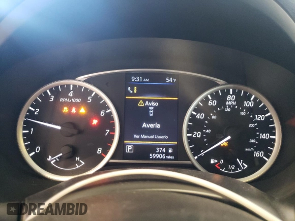 2019 Nissan Sentra S with VIN 3N1AB7AP1KY290036, listed as a Copart auction lot 47744265 with 59,906 mi miles and Salvage Title. Bid and sale history available at DreamBid. Image 9.