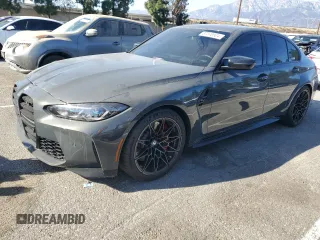 2023 BMW M3 Competition xDrive with VIN WBS43AY07PFP03873, listed as a Copart auction lot 87310924 with 9,564 mi miles and Salvage Title. Bid and sale history available at carsss.com. Image 1.