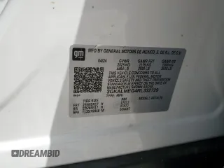 2024 GMC Terrain SLE with VIN 3GKALMEG4RL332729, listed as a Copart auction lot 53540215 with 10,606 mi miles and Clean title. Bid and sale history available at DreamBid. Image 14.