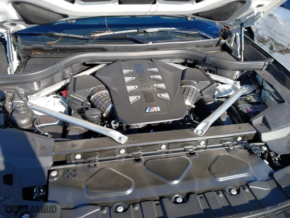 2025 BMW X5 M60i with VIN 5UX33EU09S9X35021, listed as a IAAI auction lot 41376790 with 1 mi miles. Bid and sale history available at carsss.com. Image 10.