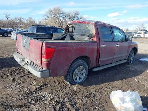 2004 Nissan Titan LE with VIN 1N6AA07B34N501172, listed as a IAAI auction lot 41734614 with 1 mi miles. Bid and sale history available at carsss.com. Image 4.