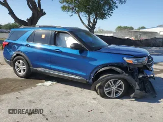 2021 Ford Explorer XLT with VIN 1FMSK7DH7MGA57087, listed as a Copart auction lot 52287815 with 51,541 mi miles and Non Repairable. Bid and sale history available at carsss.com. Image 4.