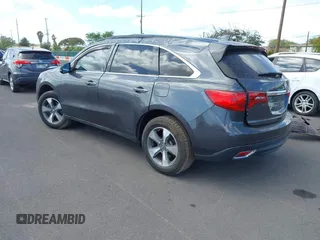2016 Acura MDX with VIN 5FRYD3H25GB009186, listed as a IAAI auction lot 41720733 with 122,941 mi miles. Bid and sale history available at carsss.com. Image 3.