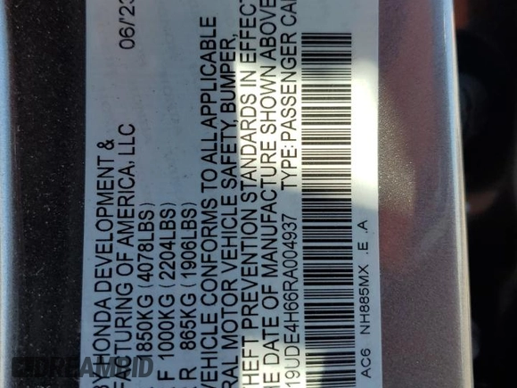 2024 Acura Integra Technology z VIN 19UDE4H66RA004937, wystawiony jako Copart lot #48571655 z przebiegiem 12 440 mil mil oraz Szkoda całkowita • Salvage title. Historia ofert i sprzedaży dostępna na DreamBid. Obrazek 12.