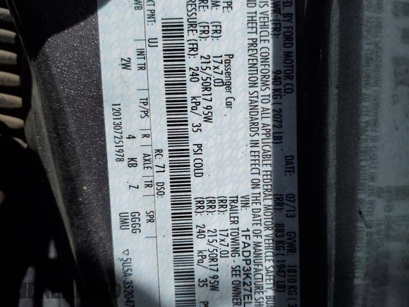 2014 Ford Focus SE with VIN 1FADP3K27EL123755, listed as a Copart auction lot 46422215 with 186,183 mi miles and Salvage Title. Bid and sale history available at carsss.com. Image 13.