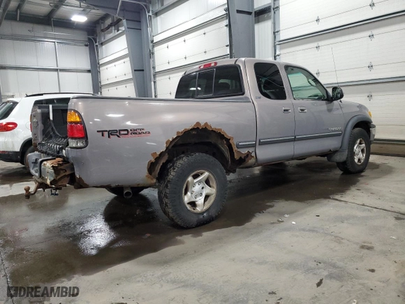 2002 Toyota Tundra SR5 with VIN 5TBBT44192S243745, listed as a Copart auction lot 49552985 with 213,924 mi miles and Clean Title. Bid and sale history available at carsss.com. Image 3.
