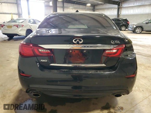 2018 Infiniti Q70 Luxe с VIN JN1BY1PR1JM370429, выставлен на аукционе Copart как лот 61178185 с пробегом 48 972 миль миль и Списание • Salvage title. История ставок и продаж доступна на DreamBid. Изображение 6.