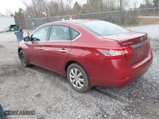 2015 Nissan Sentra S with VIN 3N1AB7AP6FY253151, listed as a IAAI auction lot 41505469 with 190,533 mi miles. Bid and sale history available at carsss.com. Image 3.