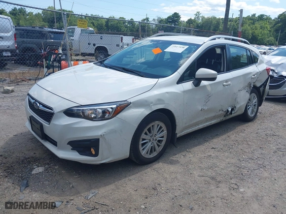 2017 Subaru Impreza Premium with VIN 4S3GTAD67H3748698, listed as a IAAI auction lot 39917558 with 56,945 mi miles. Bid and sale history available at carsss.com. Image 17.