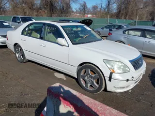 2005 Lexus LS 430 z VIN JTHBN36F855003387, wystawiony jako IAAI lot #41455883 z przebiegiem 279 683 mil mil oraz . Historia ofert i sprzedaży dostępna na DreamBid. Obrazek 1.