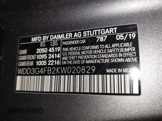 2019 Mercedes-Benz A 220 with VIN WDD3G4FB2KW020829, listed as a IAAI auction lot 41649716 with 32,082 mi miles and . Bid and sale history available at DreamBid. Image 9.