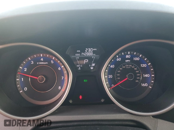 2013 Hyundai Elantra Limited with VIN KMHDH4AE0DU795704, listed as a Copart auction lot 50978605 with 142,888 mi miles and Salvage Title. Bid and sale history available at carsss.com. Image 9.
