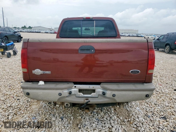 2005 Ford F-250 XL with VIN 1FTSW20PX5ED11526, listed as a Copart auction lot 62649305 with 253,294 mi miles and Salvage title. Bid and sale history available at DreamBid. Image 6.