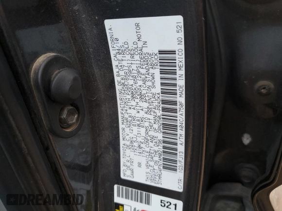 2010 Toyota Tacoma z VIN 3TMMU4FN7AM021796, wystawiony jako Copart lot #82248024 z przebiegiem 198 016 mil mil oraz Nie do naprawy • Non repairable. Historia ofert i sprzedaży dostępna na DreamBid. Obrazek 12.