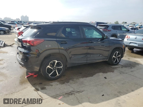 2022 Chevrolet TrailBlazer RS with VIN KL79MTSL2NB113817, listed as a Copart auction lot 50630965 with 39,588 mi miles and Salvage Title. Bid and sale history available at carsss.com. Image 3.