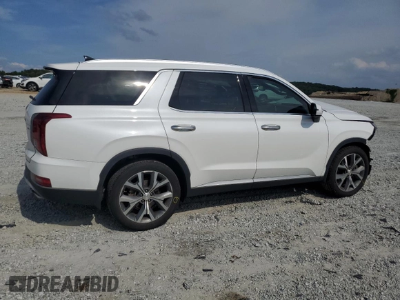 2022 Hyundai Palisade SEL with VIN KM8R4DHE1NU455583, listed as a Copart auction lot 57660355 with 43,705 mi miles and Salvage title. Bid and sale history available at DreamBid. Image 3.