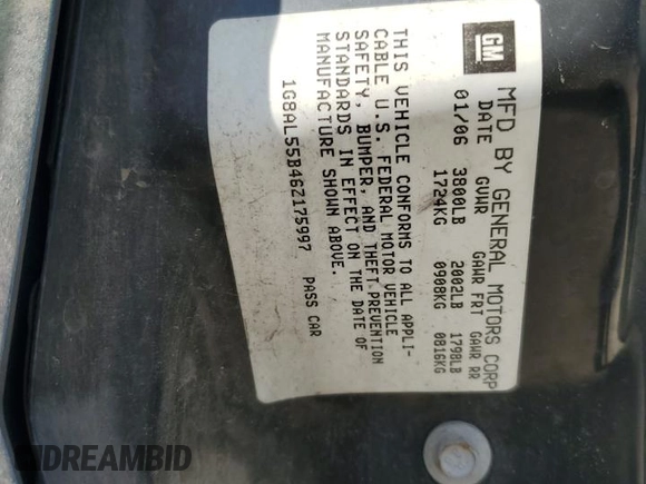 2006 Saturn ION z VIN 1G8AL55B46Z175997, wystawiony jako Copart lot #77945974 z przebiegiem 238 480 mil mil oraz Szkody całkowita. Historia ofert i sprzedaży dostępna na DreamBid. Obrazek 14.