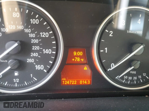 2012 BMW X5 35i with VIN 5UXZV4C5XCL761370, listed as a Copart auction lot 59436845 with 124,722 mi miles and Salvage title. Bid and sale history available at DreamBid. Image 9.