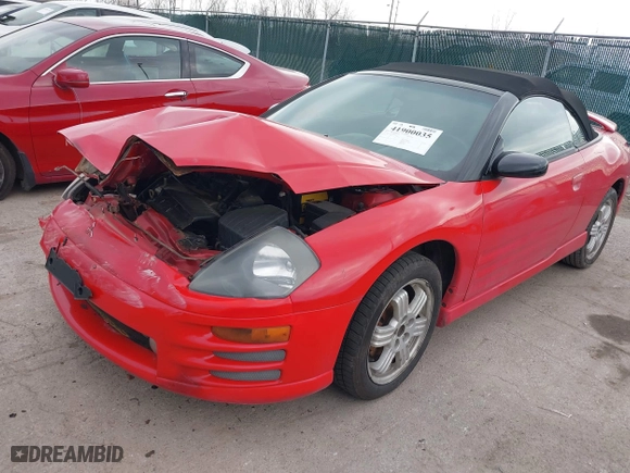 2001 Mitsubishi Eclipse GT with VIN 4A3AE85H41E067382, listed as a IAAI auction lot 41900035 with 161,922 mi miles. Bid and sale history available at carsss.com. Image 17.