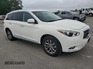 2013 Infiniti JX35 with VIN 5N1AL0MM6DC324143, listed as a Copart auction lot 72313904 with 112,051 mi miles and Salvage Title. Bid and sale history available at carsss.com. Image 4.